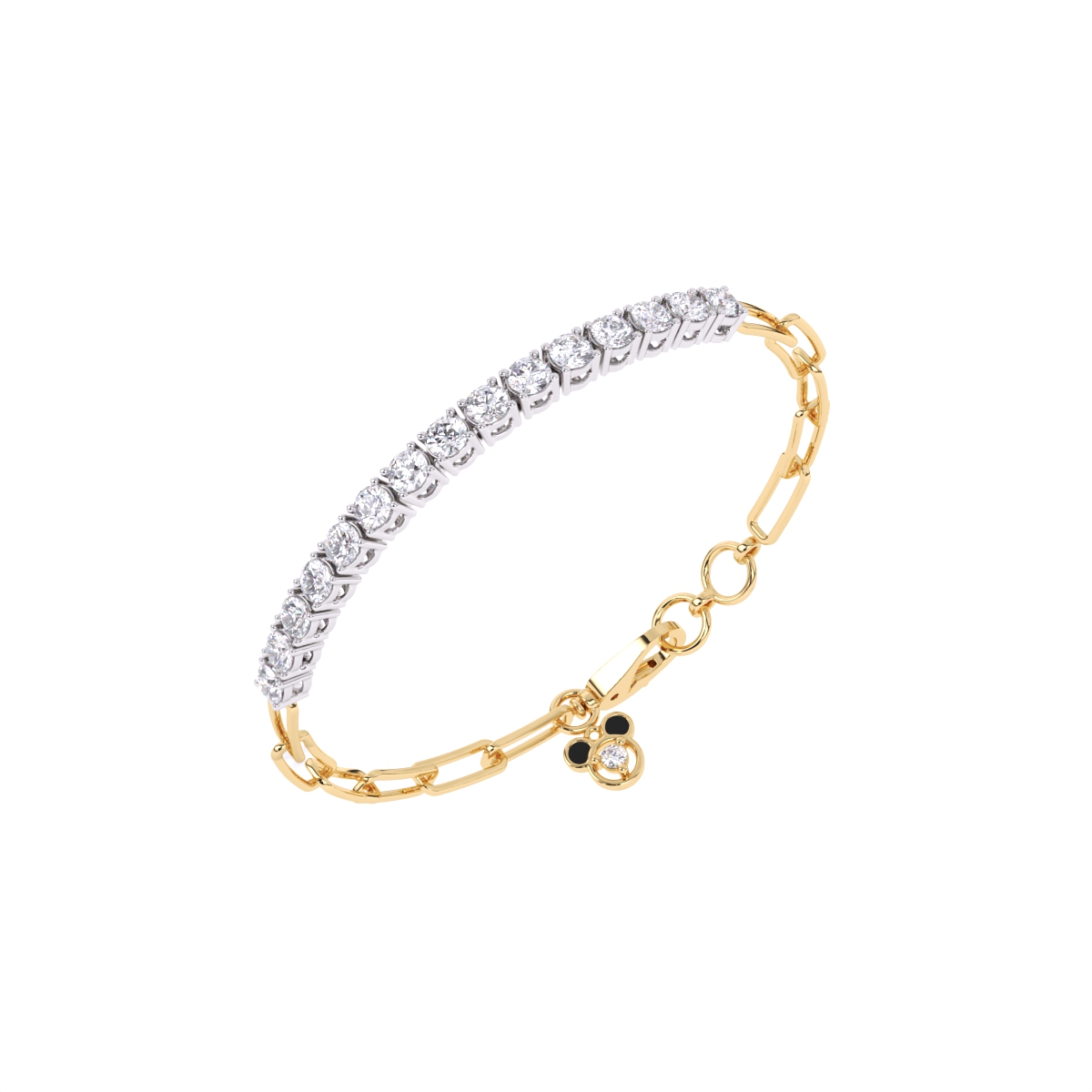 Round Link Lab Diamond Bracelet